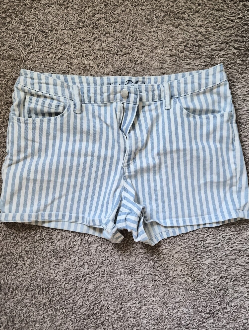 Universal Blue & White Striped Shorts